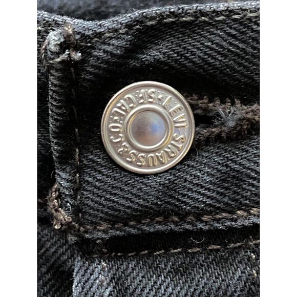 LEVI’S 501 Black Distressed Button-Fly Jeans sz 34 X 36 - Picture 4 of 12